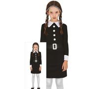 FIESTAS GUIRCA Gothic Family School Girl Fancy Dress - Black Dress - Halloween Girls Costumes Teenagers 14-16 years