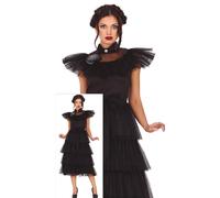 FIESTAS GUIRCA Gothic Family Girl Night Queen Fancy Dress - Elegant Black Dress - Halloween Girls Costumes Teens 14-16 years