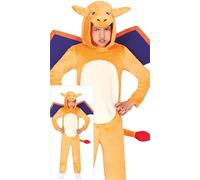FIESTAS GUIRCA Fire Dragon Boys Fancy Dress Costume - Japanese Anime Warrior Costume - Manga Kids Fancy Dress Costumes Boys - Boys Age 7-9 Years