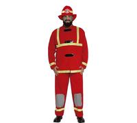 FIESTAS GUIRCA Red Fireman costume for men