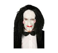 Men's Latex Puppet Jigsaw Mask With Hair