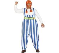 FIESTAS GUIRCA Gallic Warrior Mens Fancy Dress Costume - French Gaul Comic Costume Fancy Dress Men Size M 38-40
