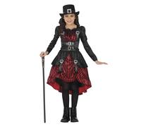 Fiestas Guirca Girls Gothic Costume / 5-6 Years Black/Red FG1194