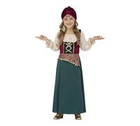 Fiestas Guirca Girls Medium Costume Set10-12 Years Green/Burgundy FG1509