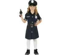 Fancy Dress Child Police Girl Fiestas Guirca Black 3-4 Years
