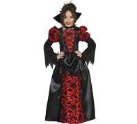 Fiestas Guirca Girls Vampiress Costume10-12 Years Black/Red FG1468