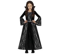 FIESTAS GUIRCA Glamorous Vampire Costume - Silver and Black Vampire Countess Dress - Girls Halloween Costume