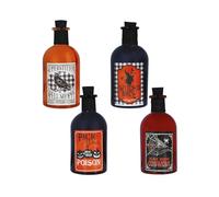 FIESTAS GUIRCA - Glass Bottle Potion Poison Bottle 14CM - Special Halloween Decoration - Theme(s): Haunted Manor