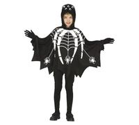 Fiestas GUIRCA Glow in the Dark Spider Fancy Dress Costume - Black Poncho with Hood for Kids 7-9 Years