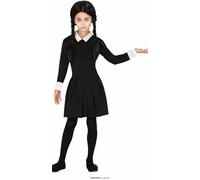 FIESTAS GUIRCA | Gothic Girl Children's Fancy Dress Costume (3-4 years) - Dress for Girls - Schoolgirl Costumes for Halloween, Carnival, Movie and TV Series Parties - Ideal for World Book Day - Black