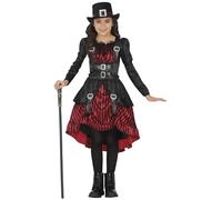 FIESTAS GUIRCA | Gothic Girl Fancy Dress Costume for Children - Steampunk, Halloween, Carnival and Fancy Dress Party Costumes - Ideal for Girls