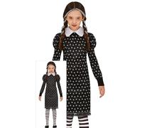 Girls Gothic Girl Prom Queen Night Halloween Fancy Dress Costume Aged 3-12