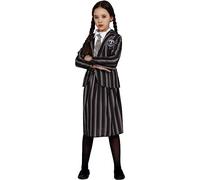Fiestas Guirca Gothic Student Wednesday Girls Fancy Dress Costume Age 7-9 Years