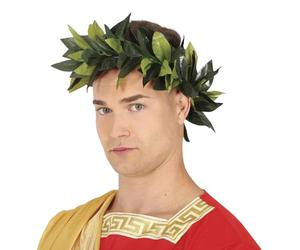 FIESTAS GUIRCA | Green Laurel Wreath (One Size) - Headband for Roman and Gr ancy Dress - Accessory for Graduation and Summer Parties - Ideal for Unisex Adults - Green