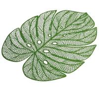 FIESTAS GUIRCA | Green Leaf Placemat (17.7 in) - Table Decoration for Summer and Graduation Parties - Ideal for Hawaiian Themed Celebrations and Tropical Events - Green