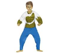 Fiestas Guirca Green Strong Man Superhero Boys Fancy Dress Costume Age 7-9