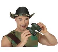 FIESTAS GUIRCA | Green Toy Binoculars (5.5x5.1 in) - Accessory for Police or Military Fancy Dress Costume - Ideal for Fancy Dress Parties, Carnival and Halloween - For Children and Adults - Green