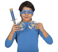 FIESTAS GUIRCA | Green Turtle Set 5 Pieces - Costume Accessory for Superheroes and Villains Parties - Ideal for Carnival and Halloween - Set for Children and Adults - Green and Silver