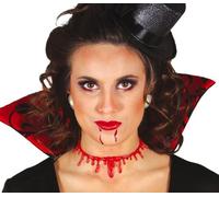 Fiestas Guirca Halloween Slit Throat Blood Droplet Necklace