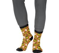 FIESTAS GUIRCA | Halloween Socks with Pumpkins and Ghosts - Textile Accessory for Costumes and Halloween Parties - Ideal for All Users - Multicoloured