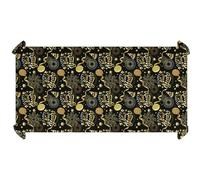 FIESTAS GUIRCA | Happy New Year Black and Gold Tablecloth (137x274cm) - Table Decoration for New Year Parties - Ideal for Celebrations and Holidays - Black, Gold