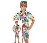 FIESTAS GUIRCA Hawaiian Star Boys Fancy Dress Costume - Summer Party Shirt & Shorts Outfit - Aloha Suit Mallorca Kids Fancy Dress Costumes Boys - Boys Age 10-12 Years