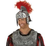 Fiestas Guirca Helmet silver roman soldier with feathers