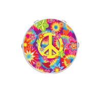 FIESTAS GUIRCA | Hippie Tambourine Multicolor (17 cm) - Musical Instrument for Costume Parties and Hawaiian Celebrations - Ideal Accessory for Carnival and Events - Multicolor