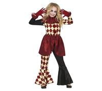 FIESTAS GUIRCA Horror Clown Fancy Dress Costume for Girls 10-12 Years