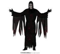FIESTAS GUIRCA Horror Knife Assassin Costume - Death Black Tunic Hooded Halloween Costume Men