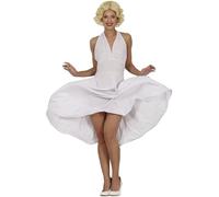 FIESTAS GUIRCA Icon Actress Costume Adult Woman - White 1950s Dress
