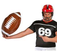 FIESTAS GUIRCA | Inflatable American Football (15.7 in) - Sports Accessory for Parties and Celebrations - Ideal for Themed Events and Games - Suitable for All Users - Brown