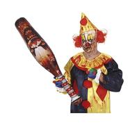 FIESTAS GUIRCA | Inflatable Clown Bat (35.4 cm) - Joker and Killer Clown Fancy Dress Accessory - Ideal for Halloween, Carnival and Horror Parties - For Children and Adults - Multicolour