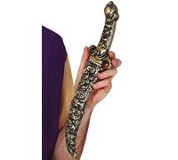 FIESTAS GUIRCA | Japanese Dagger with Sheath (40 cm) - Costume Accessory for Carnival, Desert Prince, Sheikh, Oriental Warrior, Samurai Theme Parties - Adult Child - Silver Gold