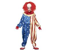FIESTAS GUIRCA Kids American Patriot Clown Costume