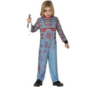 FIESTAS GUIRCA Killer Doll Children's Costume for Halloween Age 7-9 Years