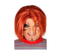 FIESTAS GUIRCA | Killer Doll Wig (One Size) - Fancy Dress Accessory for Halloween and Themed Parties - Ideal for Unisex Adults - Inspired by Horror Films - Brown