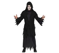 FIESTAS GUIRCA Killer Knife - Death Costume Black Robe Hooded Halloween Costume Men