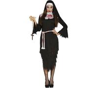 FIESTAS GUIRCA Ladies Zombie Sister Nun Bloody Halloween Fancy Dress Costume L