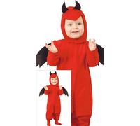 FIESTAS GUIRCA | Little Devil Fancy Dress Costume Toddler - Wings, Hood and Jumpsuit - Halloween Costumes, Devils and Demons for Fancy Dress Parties - Ideal for Children