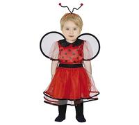 FIESTAS GUIRCA Little Lady Bird Baby Fancy Dress Costume - Red Lady Bug Dress incl. Wings & Headband - Girls Fancy Dress Age 18-24 Months