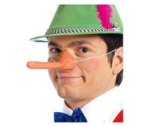 FIESTAS GUIRCA | Long Natural Prosthetic Nose (One Size) - Fancy Dress Accessory for Stories and Fairies, World Book Day and Costume Parties - Ideal for Unisex Adults - Natural