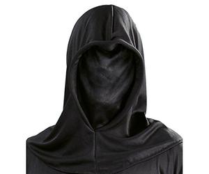 FIESTAS GUIRCA | Lord of the Night Balaclava (One Size) - Mask with Hood for Ghost Costumes - Costume Accessory for Adults Unisex - Great for Horror Parties - Black