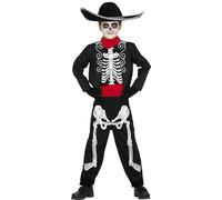 Fancy Dress Child Mariachi Skeleton Fiestas Guirca Black 11-12 Years