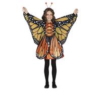 FIESTAS GUIRCA Marvellous Butterfly Girls Fancy Dress Costume - Orange Monarch Butterfly Dress with Headband for Children5-6 Years