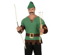 FIESTAS GUIRCA | Medieval Bow with Three Arrows (105 cm) - Costume Accessory for Indian Cowboy Robin Hood Warrior Archery - Carnival Halloween Medieval Parties - Child Adult - Beige
