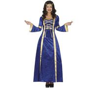 FIESTAS GUIRCA Medieval Lady Fancy Dress Women - Gold & Blue Medieval Dress - Fancy Dress Costumes for Women Size L 14-16