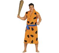 Fiestas Guirca Mens Caveman Costume Set / L Orange/Black FG799