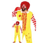 Fiestas Guirca Men's Fancy Dress Adult Burger Onesie Costume in Red | Size: XL Fiestas Guirca Red XL
