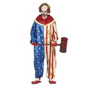 Fiestas Guirca Men's Fancy Dress Adult Patriot Clown in Red | Size: XL Fiestas Guirca Red XL